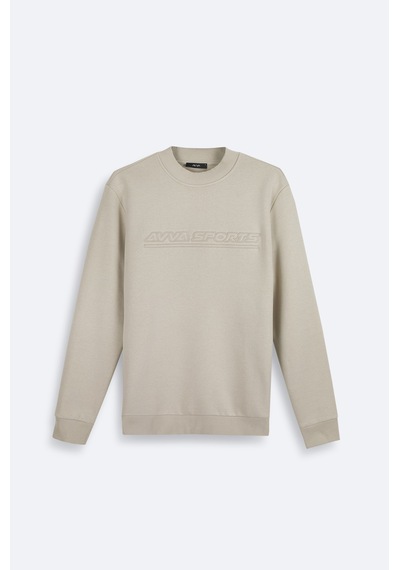 Avva Erkek Taş Bisiklet Yaka 3 İplik Şardonlu Baskılı Regular Fit Sweatshirt A42y1306