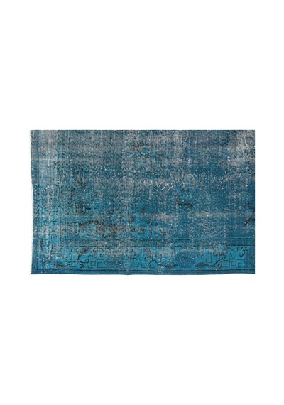 El Dokuması Vintage Yün-pamuk Turkuaz Halı 8013 170 X 270 Cm