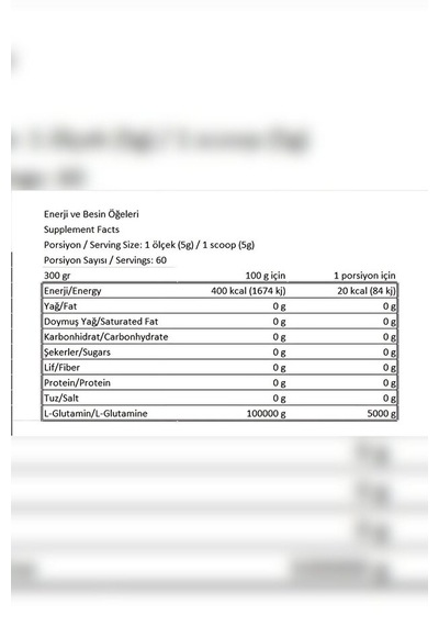 Creatine Monohydrate 300 Gr / Glutamine 300 Gr Aromasız