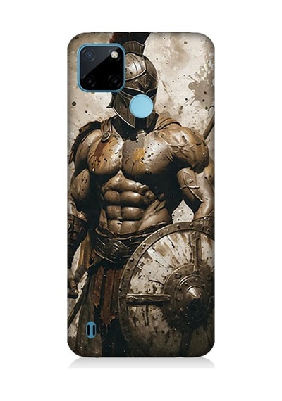 Realme C21y Uyumlu Savaşçı Gladiatör Desenli Silikon Kılıf