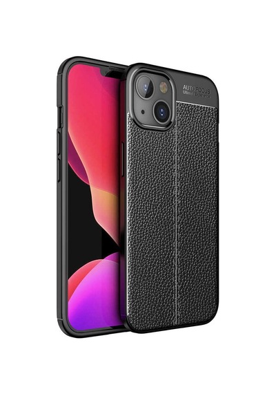 Apple Uyumlu iPhone 14 Tchs Niss Silikon Kılıf-siyah Siyah Siyah