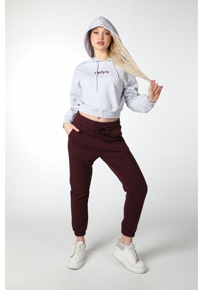 Defys Kadın Gri Melanj Baskılı Kapüşonlu Crop Sweatshirt - Mevsimlik Hoodie Gri Melanj - 497134715 Gri Melanj Defys Kadın Gri Melanj Baskılı Kapüşonlu Crop Sweatshirt - Mevsimlik Hoodie Gri Melanj - 497134715 Gri Melanj
