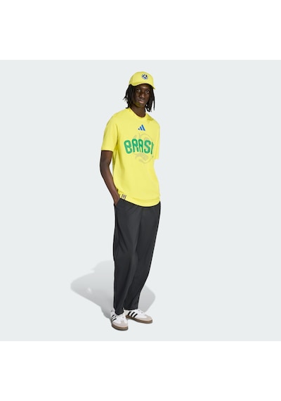 Adidas Jz8923 Bra Olp Tee Erkek Fıfa Dünya Kupası 26 Brezilya Tişörtü Sarı