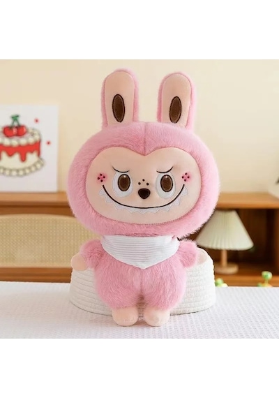 Yeni Labubu Peluş Oyuncak Çocuk Doğum Günü Hediyeleri 25 Cm Pembe