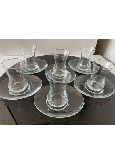 Elta Collection Lizbon 12 Parça Sade Çay Bardağı Seti Şeffaf