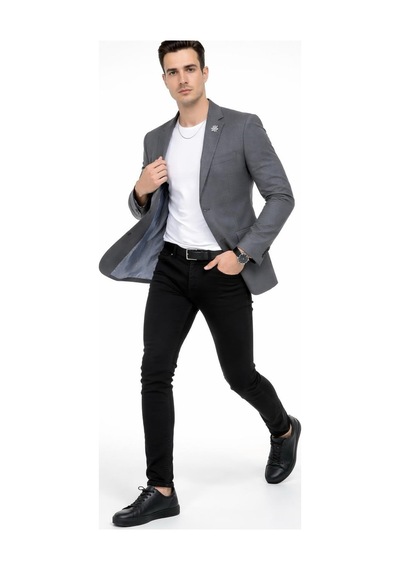 Plus Scorpion Erkek Mono Yaka Tek Düğmeli Çift Yırtmaçlı Blazer Ceket Premium Dokuma Kumaş, 8 Renk Gri Plus Scorpion Erkek Mono Yaka Tek Düğmeli Çift Yırtmaçlı Blazer Ceket Premium Dokuma Kumaş, 8 Renk Gri