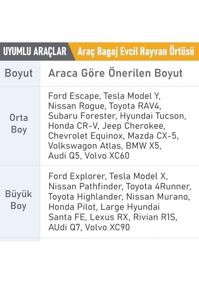 Ayrex Haegs Araç Bagaj Örtüsü, Evcil Hayvan Köpek Bagaj Koruma Kılıfı - Suv, Sedan, Pickup Panelvan Bagaj Havuzu Genel Ayrex Haegs Araç Bagaj Örtüsü, Evcil Hayvan Köpek Bagaj Koruma Kılıfı - Suv, Sedan, Pickup Panelvan Bagaj Havuzu Genel