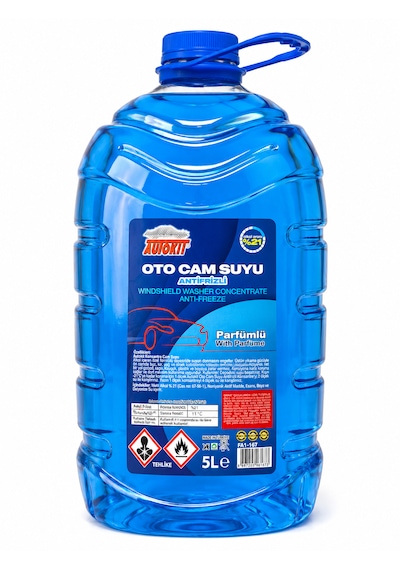 Autokit Antifrizli Oto Cam Suyu Konsantre %21 Alkollü 5 Litre Parfümlü Cam Suyu