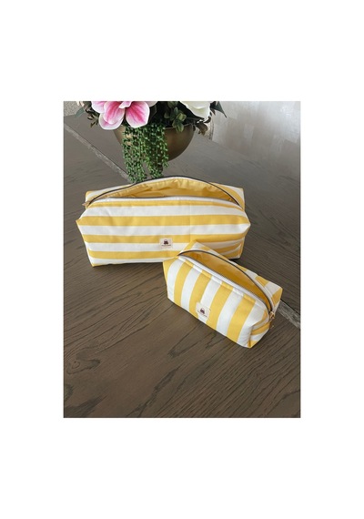 2 Li Takım Airwrap Uyumlu Düzenleyici Ve Makyaj Çantası Sarı
