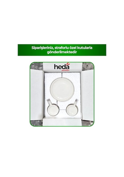 Heda Porselen Hayat Ağacı 4 Parça 2 Kişilik Porselen Kahve Fincan Takımı 100 Ml Şık Desenli Türk Kahvesi Se Diğer