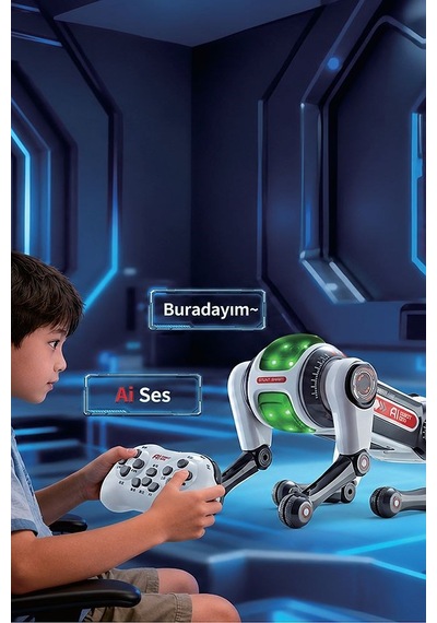 Bagajon Brb1 Aı Akıllı Robot Köpek 2.4ghz Uzaktan Kumandalı Sesli Komutlu Rgb Işıklı Programlanabilir Akrobatik Oyuncak