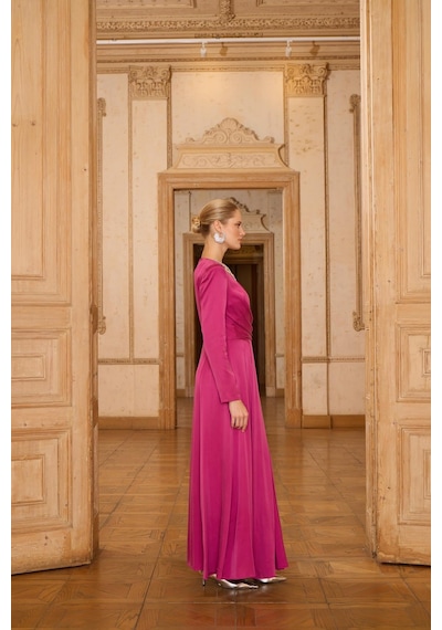 Senna Lucıano Dress Fuşya Fuşya