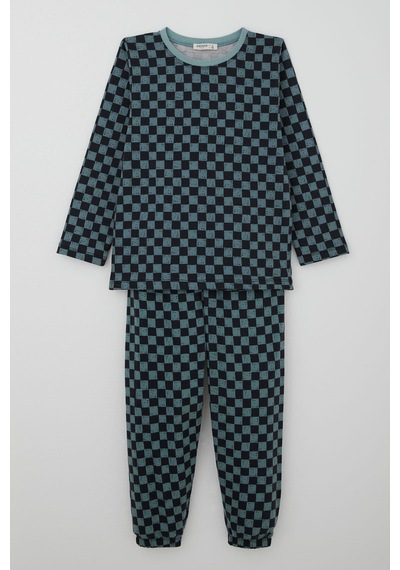Breeze Erkek Çocuk Pijama Takımı Ekose Desenli 4-8 Yaş, Karışık Renk Karışık Renk