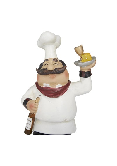 Polystone Şef Heykeli 3chef Seti 5", 4", 6" H, Beyaz