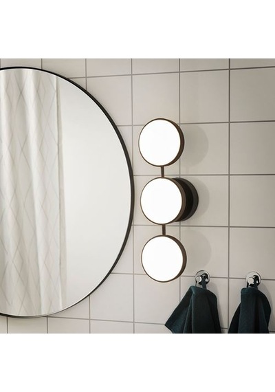 Ikea Kabomba Duvar Lambası, Mat Siyah, 47x14 Cm, Led'li