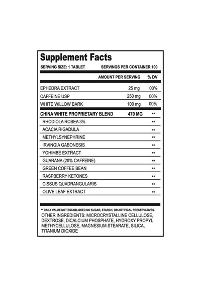 Cloma China White Fat Burner 100 Tablet