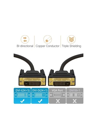4577 Dvi To Dvi Monitör Ekran Kablosu Ara Bağlantı Dvı-d 24+1 1.5