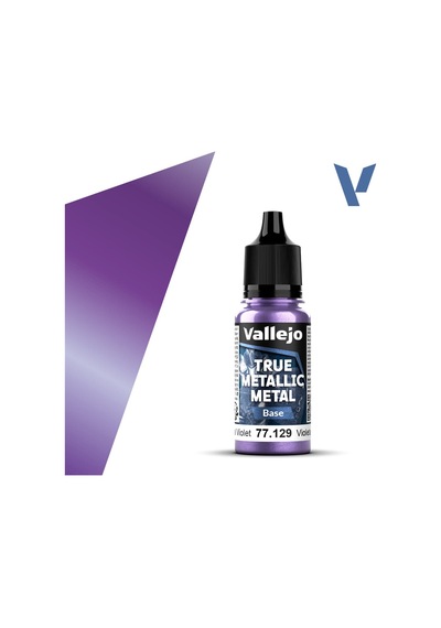 Vallejo 77129 18 Ml. Celestial Violet, Base, True Metallic Metal Tmm Serisi Model Boyası Renkli