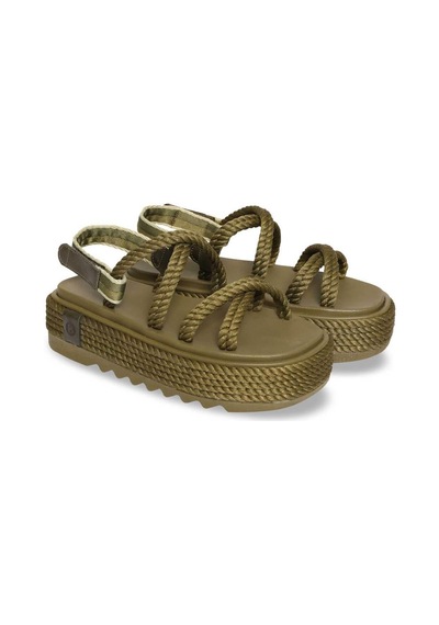 Bohonomad Tahiti Chunky Platform Kadın Sandalet - Haki