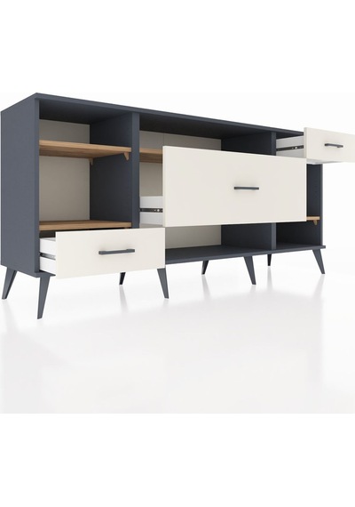 Hyperion Konsol 4 Raflı 3 Çekmeceli 176x44x83 Antrasit-çam/aytaşı Çam/aytaşı Hyperion Konsol 4 Raflı 3 Çekmeceli 176x44x83 Antrasit-çam/aytaşı Çam/aytaşı