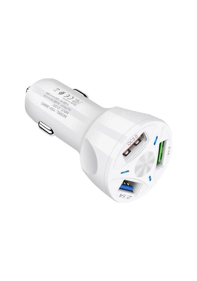 3'lü Usb Çakmaklık Power 3.0 Hızlı Araç Şarj Cihazı