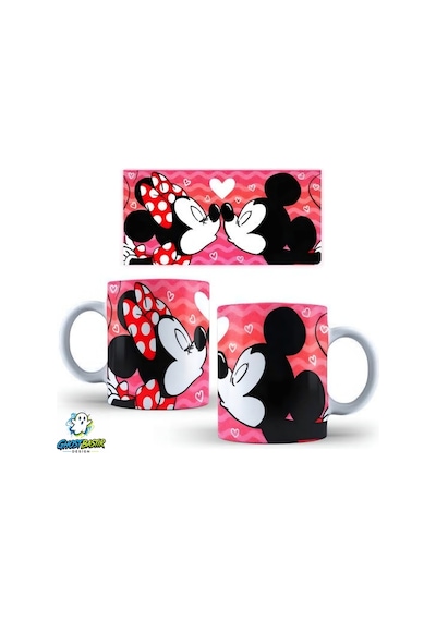 Mickey Ve Minnie Kupa Bardak Tek Adet K0312 Çok Renkli