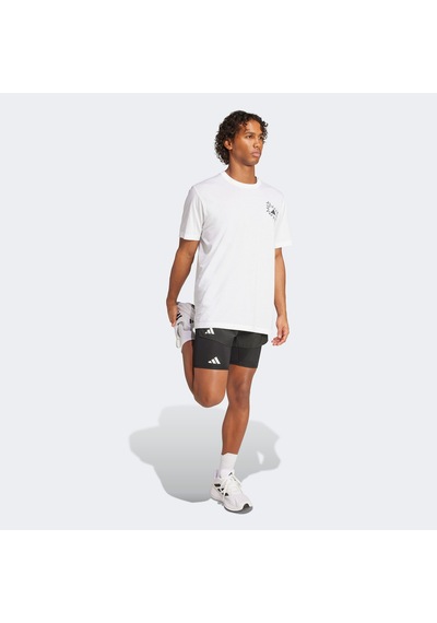 Adidas Running Chase The Runners High Graphic Erkek Beyaz Koşu T-shirt Jy8629