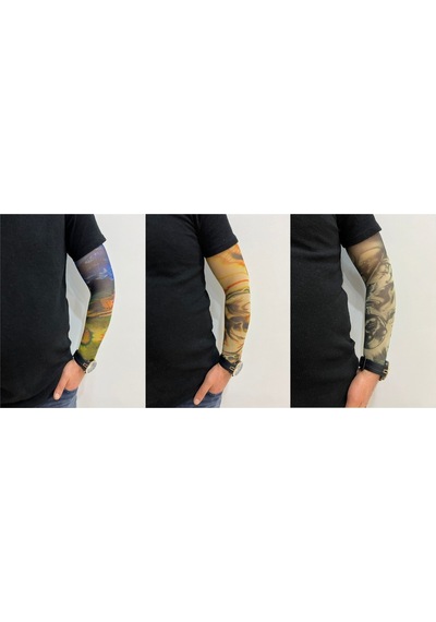 Giyilebilir Dövme 3 Çift 6 Adet Kol Çorap Dövmesi Sleeve Tattoo Set10