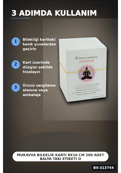 Mukavva Bileklik Kartı 8x10 Cm 200 Adet Balya Takı Etiketi Organizer Aksesuarı Bx-313744 10 Parça