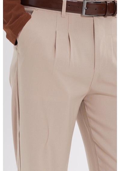 Tudors Erkek Regular Fit Klasik Kesim Normal Bel Geniş Paça Taş Pantolon-40342 Taş