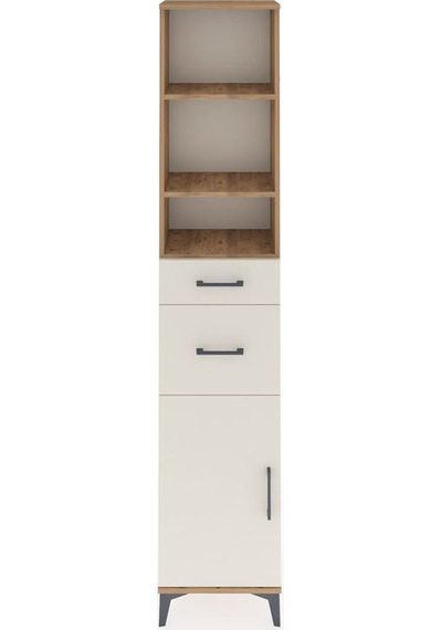 Arges Dolap 4 Raflı 2 Çekmeceli Tek Kapaklı 44x30x221 Çam-aytaşı Atlas Çam