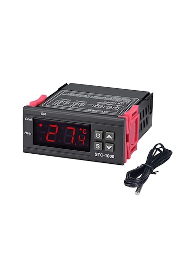 Stc-1000 Sıcaklık Termostatı 220v 10a 110v-220v Isıtıcı Soğutucu Dijital Ekran 10k Ntc Sıcaklık Sens