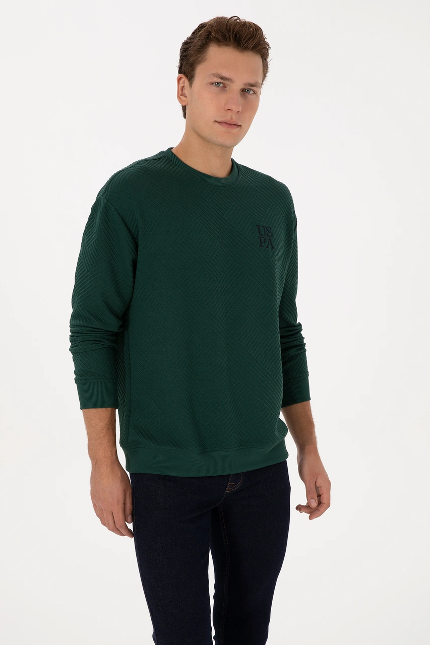 U.S. Polo Assn. Erkek Oversize Fit Bisiklet Yaka Koyu Yeşil Sweatshirt 50310006-VR079 U.S. Polo Assn. Erkek Oversize Fit Bisiklet Yaka Koyu Yeşil Sweatshirt 50310006-VR079