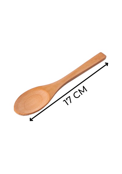 Hometarz 6'lı Bambu Kaşık Salça Kaşığı Bambu Kaşık Set 17 CM