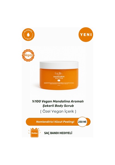 Lucille %100 Vegan Mandalina Aromalı Vücut Scrub 250 ML