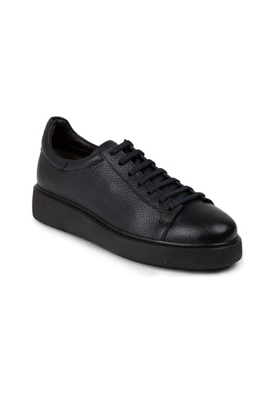 Deery Hakiki Deri Lacivert Erkek Sneaker Ayakkabı - 01954Mlcve03 Lacivert