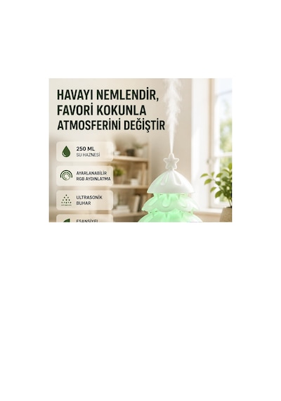 Ultrasonik Hava Nemlendirici 250 Ml Şans Ağacı Tasarımı