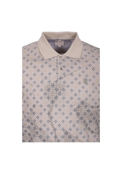 Erkek Polo Yaka Tişört Vizon Slim Fit Ribanalı Kol Pamuklu Baskılı T-shirt Ncs Jeans 1252-vizon Vizon