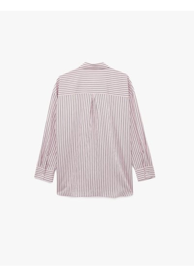 Koton Klasik Yaka Düğmeli Uzun Kollu Oversize Viskon Gömlek Pembe Çizgili 6sal60078ıw Pembe Çizgili Koton Klasik Yaka Düğmeli Uzun Kollu Oversize Viskon Gömlek Pembe Çizgili 6sal60078ıw Pembe Çizgili