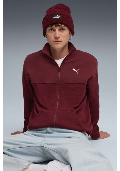 Puma Class Pinnacle Track Bordo Erkek Fermuarlı Sweatshirt 000000000102266091 Bordo