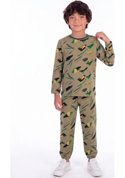 Onloox Erkek Haki Yeşil Erkek Çocuk Haki Yeşil Pamuklu Bisiklet Yaka Lastikli Paça Regular Desenli Pijama Takımı 4-7 Yaş Onloox Erkek Haki Yeşil Erkek Çocuk Haki Yeşil Pamuklu Bisiklet Yaka Lastikli Paça Regular Desenli Pijama Takımı 4-7 Yaş