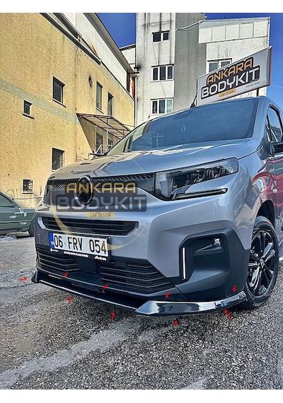 Yeni Berlingo Ön Lip - Plastik - Parlak Siyah