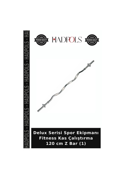 Delux Serisi Spor Ekipmanı Fitness Kas Çalıştırma 120 Cm Z Bar 1