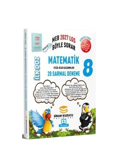2027 8. Sınıf Matematik İlk Doz 20 Sarmal Deneme Sinan Kuzucu