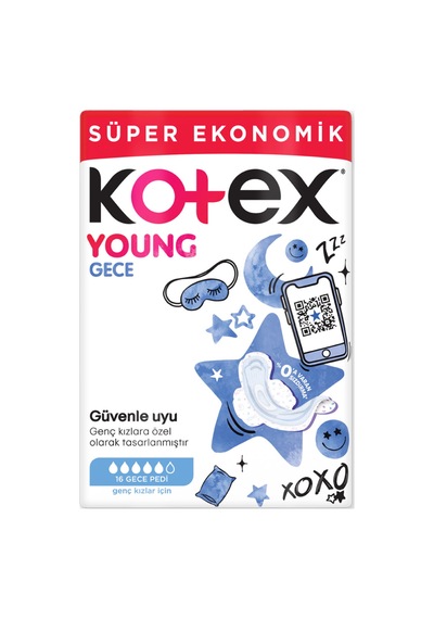 Kotex Young Ultra Süper Ekonomik Paket Gece 16'lı 5'li Avantaj Paketi Mıchu