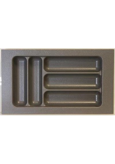2282 Çekmece Içi Plastik 5 Gözlü Gri Kaşıklık S-2282-g 29 49cm Gri