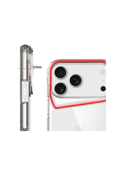 Zore İphone 17 Pro Kılıf Zore T-max Kapak - Şeffaf