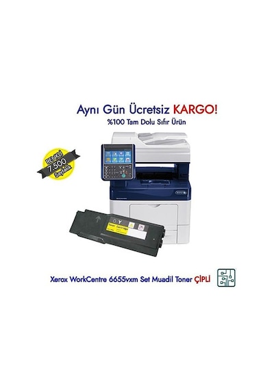Xerox Workcentre 6655Vxm Sarı Uyumlu Toner - 106R02754