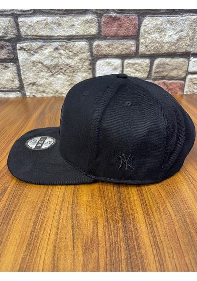 Hamze Ny Newyork Nakışlı Hiphop Snapback Rapper Drip Şapka Cap Siyah - Siyah