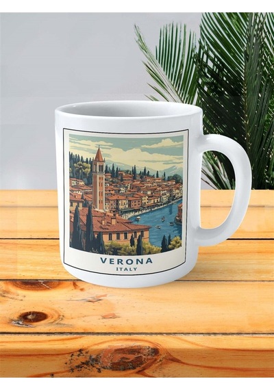 Verona Baskılı Kupa Bardak Kişiye Özel Desen 2 Çok Renkli